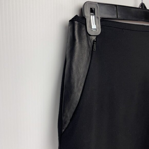 DANIER Office Stretch Pencil Back Slit Black MIDI Below Knees Pockets Skirt sz 4 - Picture 8 of 9